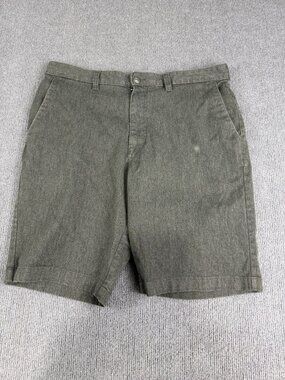 Volcom Mens Gray Casual Shorts Size 38 Button Closure